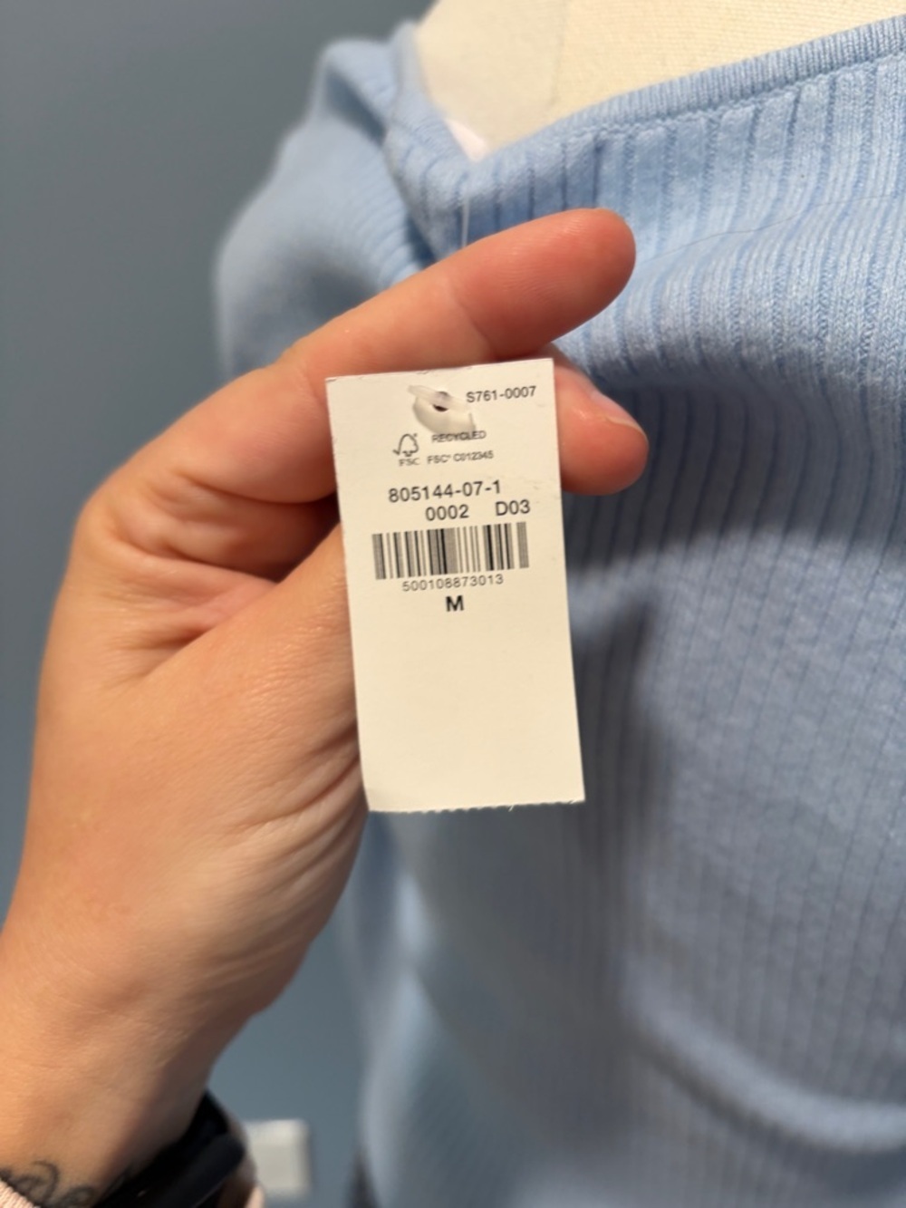 Old Navy Ribbed Sweetheart Neck Crop Sweater Blue Long Sleeve Top Size M NWT - Picture 6 of 8
